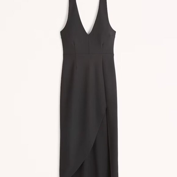 Abercrombie and Fitch Plunge V-Neck Midi Dress - Picture 2 of 2